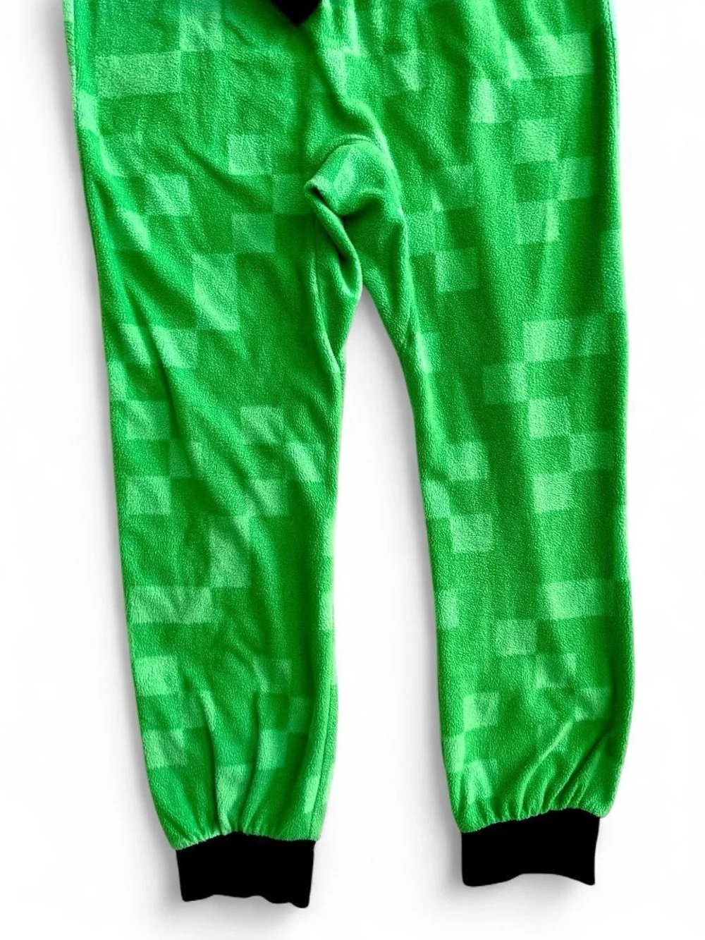 Lightweight fleece Minecraft Creeper Onesie hoodie pajamas